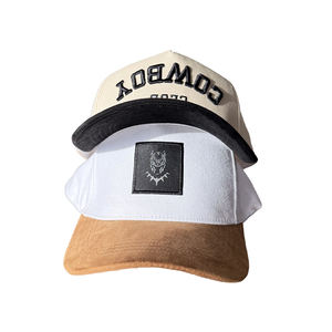 Gorra de Béisbol Deportiva Estructurada de 5 Paneles de Pana de Alta Calidad, Unisex, Personalizada, con Parche de Cuero con Logotipo y Visera de Gamuza, Estilo Dad Hat - Product Image 5