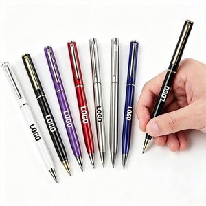 Bolígrafo Clásico de Metal Personalizado para Oficina y Hotel, Escritura de 1.0 mm para Firmas de Recepción e Impresión de Logotipos - Product Image 1