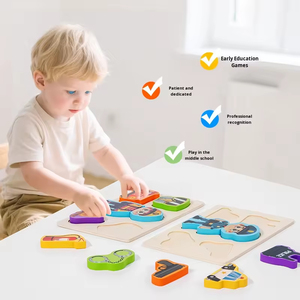 Tùy chỉnh đầu học tập Montessori Nghề Nghiệp nghề nghiệp 3D Câu Đố đa chức năng trò chơi bằng gỗ phù hợp với trò chơi <span class=keywords><strong>Cube</strong></span> Câu Đố ghép hình - Product Image 4