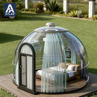Moderna Carpa Domo de Policarbonato Transparente Tipo Iglú para Jardín Exterior con Vista Panorámica 360° para Resort, Villa y Comedor