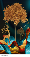 Panneau mural 3D en PVC auto-adhésif personnalisé, motif ondulé, pour salon avec fond TV, grand format, design artistique