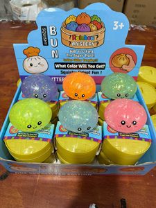 Jouets Squishy Classiques Lumineux dans le Noir en Forme de Boulettes, en TPR Souple et Pailleté, Jouets à Presser, Boîte de Vapeur, Cadeaux d'Halloween - Entrepôt USA - Product Image 4
