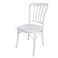 Chaise de mariage en plastique durable, chaise d'activité de luxe en bambou blanc, pour hôtels, traiteurs, mariages, utilisation extérieure