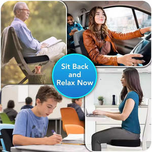 <span class=keywords><strong>Coussin</strong></span> de siège auto avec support dorsal, soutien des hanches, soutien lombaire, correction de la posture dorsale, ensemble de coussinets de siège en mousse à mémoire de forme - Product Image 3