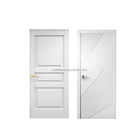Puerta Moderna Ecológica de Madera Maciza Insonorizada para Dormitorio y Baño, Panel de Cristal de Carbono con Acabado sin Pintura, para Villa, Hotel, Vestíbulo