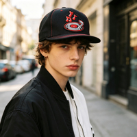 Casquette Snapback Unisexe en Coton à Six Panneaux avec Patch Brodé Personnalisé, Visière Plate, Style Rétro, pour Concerts, Musique Quotidienne, Amateurs de Musique, Extérieur