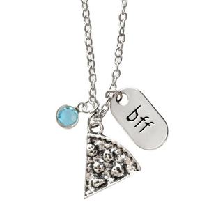 गर्म बेच 6pcs सोने/चांदी दोस्ती पिज्जा टुकड़ा हार प्रेमियों दोस्ती हार सबसे अच्छा दोस्त हमेशा के लिए हार - Product Image 5