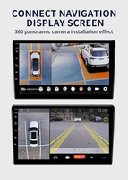 Caméra panoramique 360° AHD 1080P de haute qualité pour voiture, système Android, caméra de tableau de bord panoramique universelle