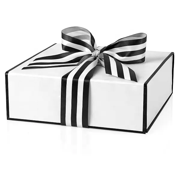 Confezione regalo a strisce in bianco e nero con pacchetto di carta per abbigliamento personalizzato all'ingrosso