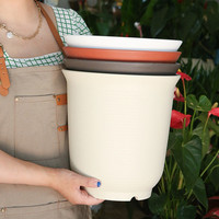 Pot rond pour plantes succulentes jardinière en plastique plante d'intérieur Pots de jardin jardinières grand extérieur pour balcon