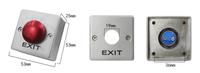 Control DE ACCESO metálico montado empotrado en Panel de acero inoxidable con botón de liberación de puerta de salida con luz Led