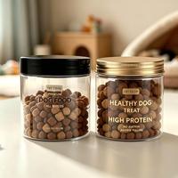 Pot en plastique PET transparent en gros, couvercle à vis multicolore, boîte ronde vide personnalisable pour l'emballage de bonbons, noix, biscuits et snacks