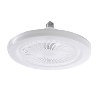 Ventilateur de plafond moderne pour la décoration intérieure avec lumière LED, télécommande, rotation, refroidissement, base E27 pour chambre à coucher, utilisation estivale