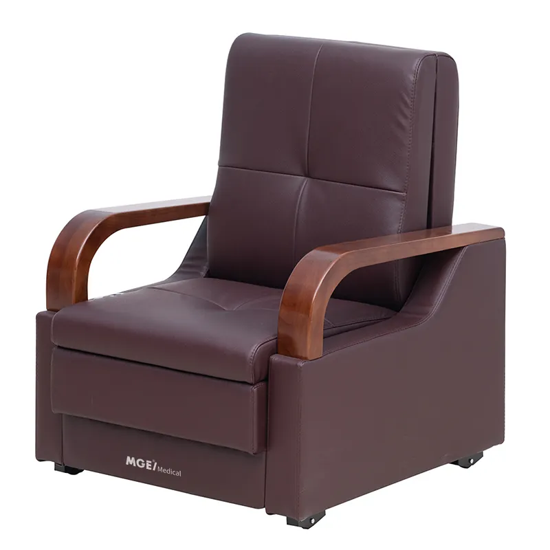 MEDIGE Liegestuhl Ledern faltbar luxuriöses Büro verstellbares wandelbares Sofa-Bett Patientenbegleitstuhl Sofa-Stuhl
