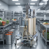 Cuve de cuisson à gaz/électrique en acier inoxydable pour aliments braisés et marinades, capacité 200L-5000L, pour ateliers de transformation de viande