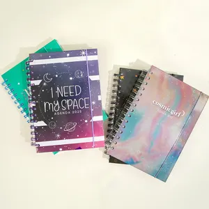 Buku catatan cincin Spiral abu-abu buku catatan spiral pegas notebook spiral untuk banyak mata