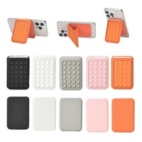 Support magnétique pour cartes avec ventouse en silicone et logo personnalisé, type A, pour étui pliable magnétique Apple