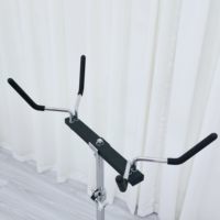 Marching Bass Drum Stand Chrome Metal Tripod Holder Adjustable Height Percussion Instrument Support Rack for Marching Bass Drum