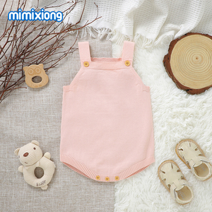 Mimixiong Meilleures ventes OEKO-TEX Combinaisons sans manches en tricot pour bébés et tout-petits, couleur unie, style boutique - Product Image 2