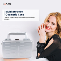 Pour Koncai valise de maquillage dure Portable Mini sac cosmétique à bandoulière avec organisateur de mallette à outils en aluminium de grande capacité