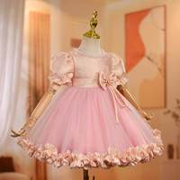 Robe de princesse pour filles, tenue de cérémonie pour enfants, costume de performance pour fête d'anniversaire, robe de mariée fleurie, robe de Noël, vente en gros, été