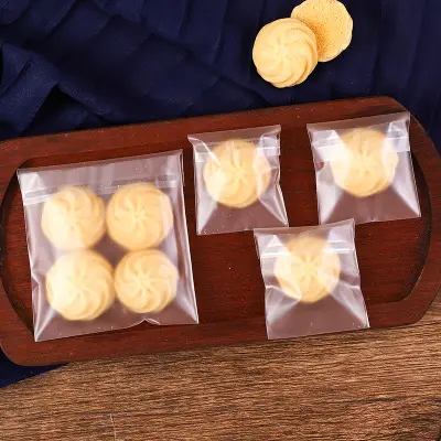 도매 주문 3 사이드 씰 파우치 자기 접착제 쿠키 플라스틱 가방