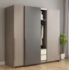 Armoire de salle de bain en bois avec miroir LED et porte coulissante - Product Image 5