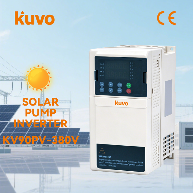 KUVO KV90PV Durable V/F Control 3 Phase 380V 22-30KW Solar Pump Inverter VFD MPPT Agricultural Irrigation