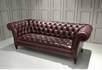 Ensemble de canapés Chesterfield américains en similicuir, design moderne, canapé sectionnel avec boutons, rembourrage en éponge pour salon