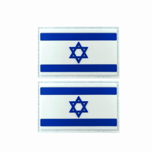 Tùy chỉnh 3D dập nổi cao su Israel cờ Logo chiến thuật PVC vá - Product Image 1