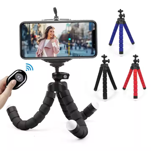 Support universel pour téléphone portable réglable flexible pliant Smartphone Selfie Stick Mini anneau lumineux Support pour téléphone portable - Product Image 1