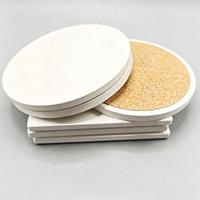 Sous-verres en céramique vierges pour sublimation, sous-verres en pierre blanche absorbante avec base en liège antidérapante, sous-verres ronds et carrés DIY