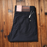 Pantalon décontracté homme luxe léger, coupe droite, couleur unie, sans repassage, idéal été