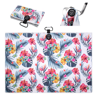 Toalla de Golf Personalizada del Fabricante, Toalla de Golf con Cinta Rosa, Toallas de Golf Magnéticas con Clip y Logotipo Personalizado