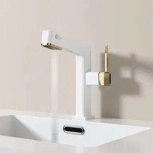 Bathroom faucet new design pull-out 3 function basin faucet brass material cleaning sprayer