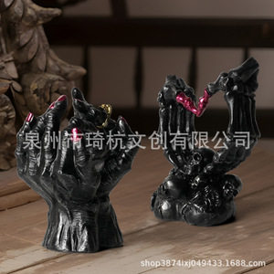 Ornement de main de squelette en résine pour Halloween, décoratif pour l'intérieur, l'entrée de la maison, le salon, cadeau - Product Image 4