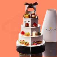 Boîte d'emballage personnalisée pour cupcakes, boîte à pâtisserie double couche pour mousse, dessert, table de desserts, boîte d'emballage multicouche à neuf compartiments