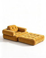 Canapé-lit simple pliable en velours côtelé compressé sous vide, fauteuil convertible en mousse pour salon