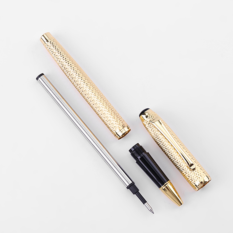 中国製オンライン販売注文用万年筆キット、曲線状金メッキ24K