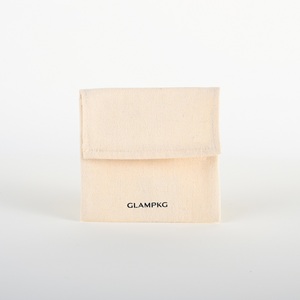 GLAMPKG Custom Logo Linen Cotton Jewelry <b>Pouch</b> Eco-Friendly Envelope Style Jewelry Packaging Bag for Earrings/Necklaces - Product Image 6