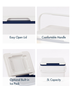 เครื่องทำน้ำแข็ง5L แบบบูรณาการเครื่องทำน้ำแข็งเกรดอาหารตู้แช่พลาสติกพีพีพีฉนวนกันความร้อนแบบอุ่น/เย็นเชิงพาณิชย์ขนาดเล็กสำหรับอาหารร้อน - Product Image 5