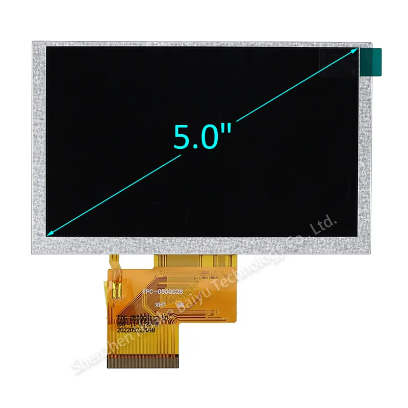 Chất lượng cao công nghiệp Màn hình LCD innolux LCD Bảng điều chỉnh RGB 50pin TFT LCD module 5 inch 800x480 TFT hiển thị với cảm ứng tùy chọn