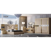 Ensembles de chambre à coucher en MDF moderne Meubles de chambre à coucher avec lit de 1.8m pour meubles de maison Conception populaire