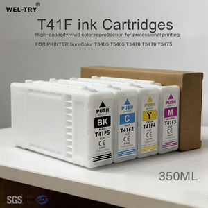 <span class=keywords><strong>Cartucho</strong></span> de Tinta de Pigmento WEL-TRY T41F5 T41F2 T41F3 T41F4 con Chip, Volumen 350 ml, para Impresoras <span class=keywords><strong>Epson</strong></span> SureColor SC-T3405 T5405 - Product Image 4