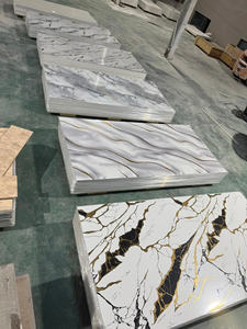 Installation facile, panneau mural en feuille <span class=keywords><strong>de</strong></span> marbre 3D UV, <span class=keywords><strong>plaque</strong></span> en cristal <span class=keywords><strong>de</strong></span> carbone, résistant à l'humidité, imperméable, pour chambre à coucher, hôpital, école, hôtel - Product Image 2