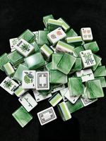 Nouvel ensemble de Mahjong américain moderne vert émeraude avec impression au dos, portable, 160 pièces, tuiles de Mahjong américaines en acrylique à 4 couches, style 2026