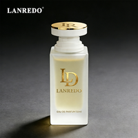 Vente en gros de flacons de parfum en verre givré vides, 30 ml, 50 ml, 100 ml, flacon de parfum carré en verre à sertir avec logo personnalisé