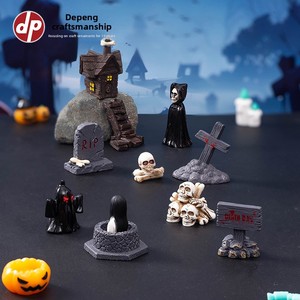Décoration miniature d'Halloween <span class=keywords><strong>de</strong></span> style européen : <span class=keywords><strong>momie</strong></span> et fantôme en résine pour une touche effrayante sur votre bureau ou votre maison - Product Image 3