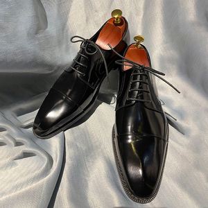 Nuevos Zapatos de Vestir Formales para Hombre de Diseño, Elegantes, de Piel Vacuna de Alta Calidad, para Oficina, Bodas, con Aumento de Altura y Antideslizantes - Product Image 4