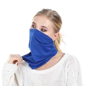 Máscara facial impermeável personalizado bandana top silk bandana cachecol adulto fole pescoço com filtro